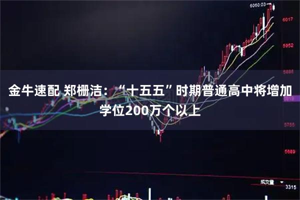 金牛速配 郑栅洁：“十五五”时期普通高中将增加学位200万个以上
