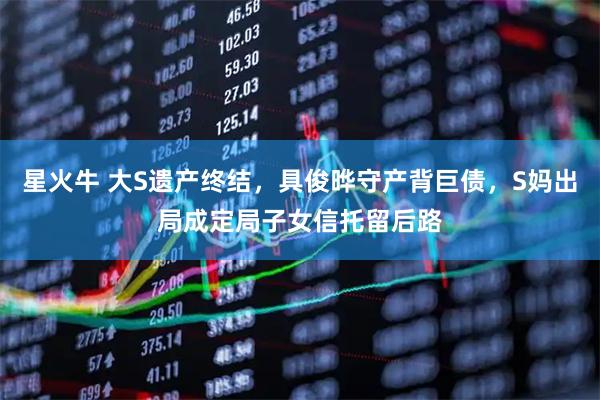 星火牛 大S遗产终结，具俊晔守产背巨债，S妈出局成定局子女信托留后路